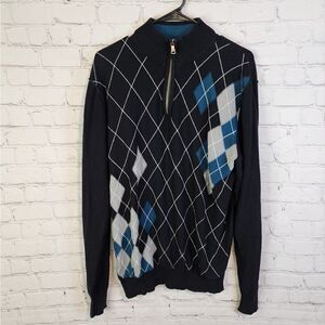 Men's BKE "Argyle" pattern zip up jacket, size Large